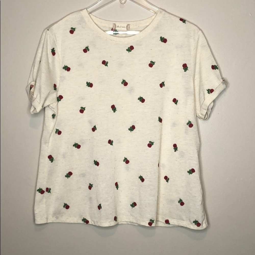 Embroidered rose top
